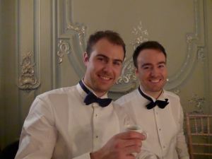 Dan and Matt at dinner