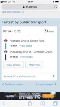 TFL directions smaller